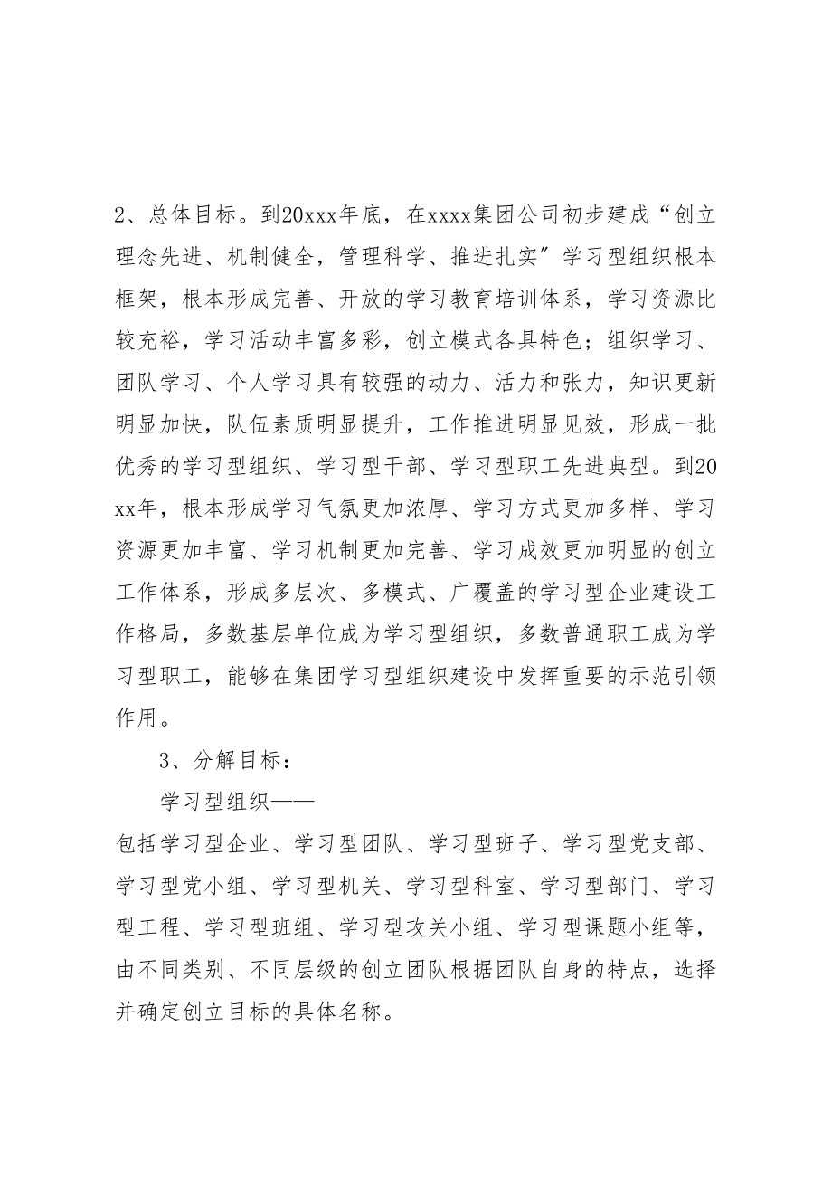 2023年关于开展创建学习型组织活动的实施方案 .doc_第2页