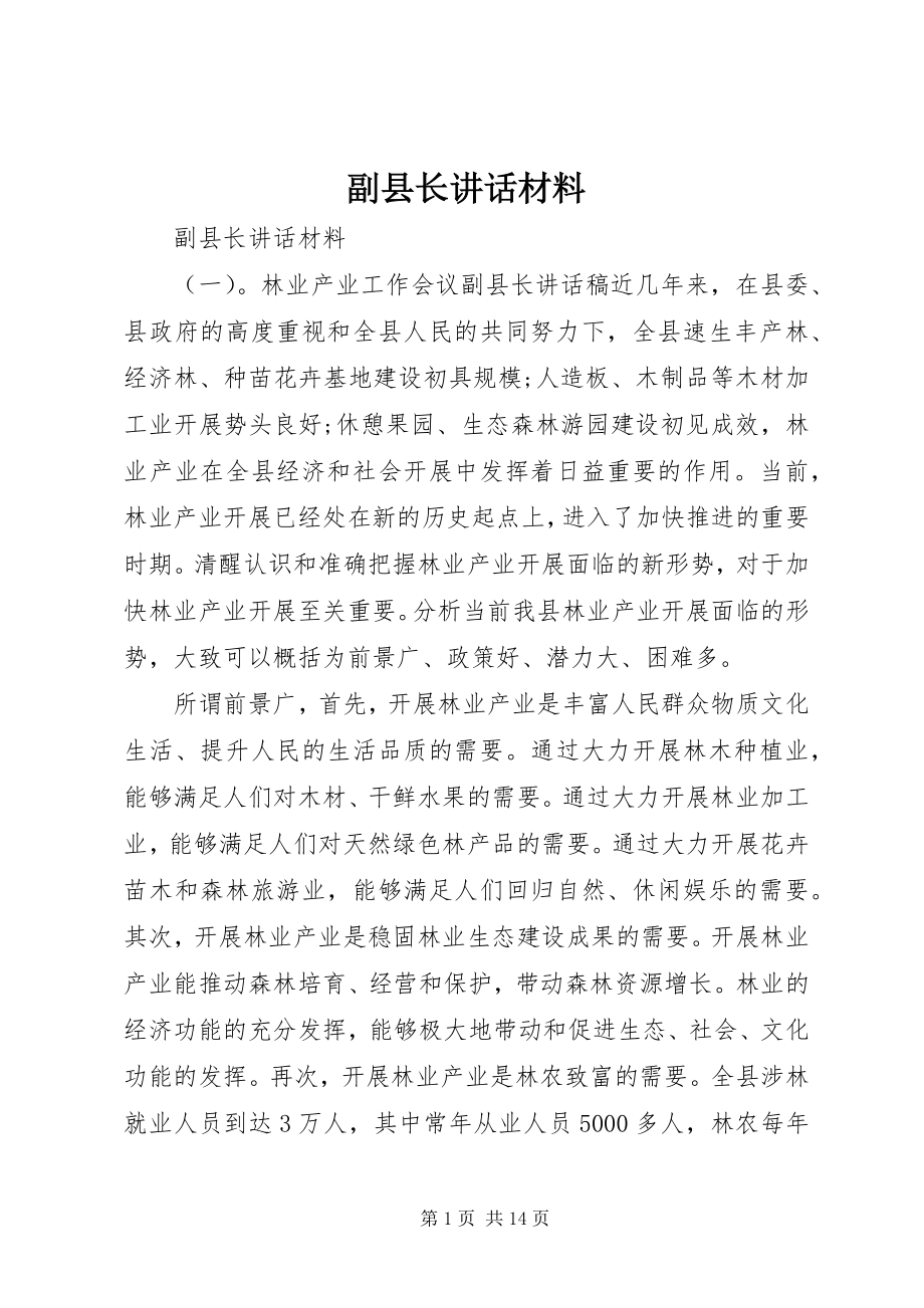 2023年副县长致辞材料.docx_第1页