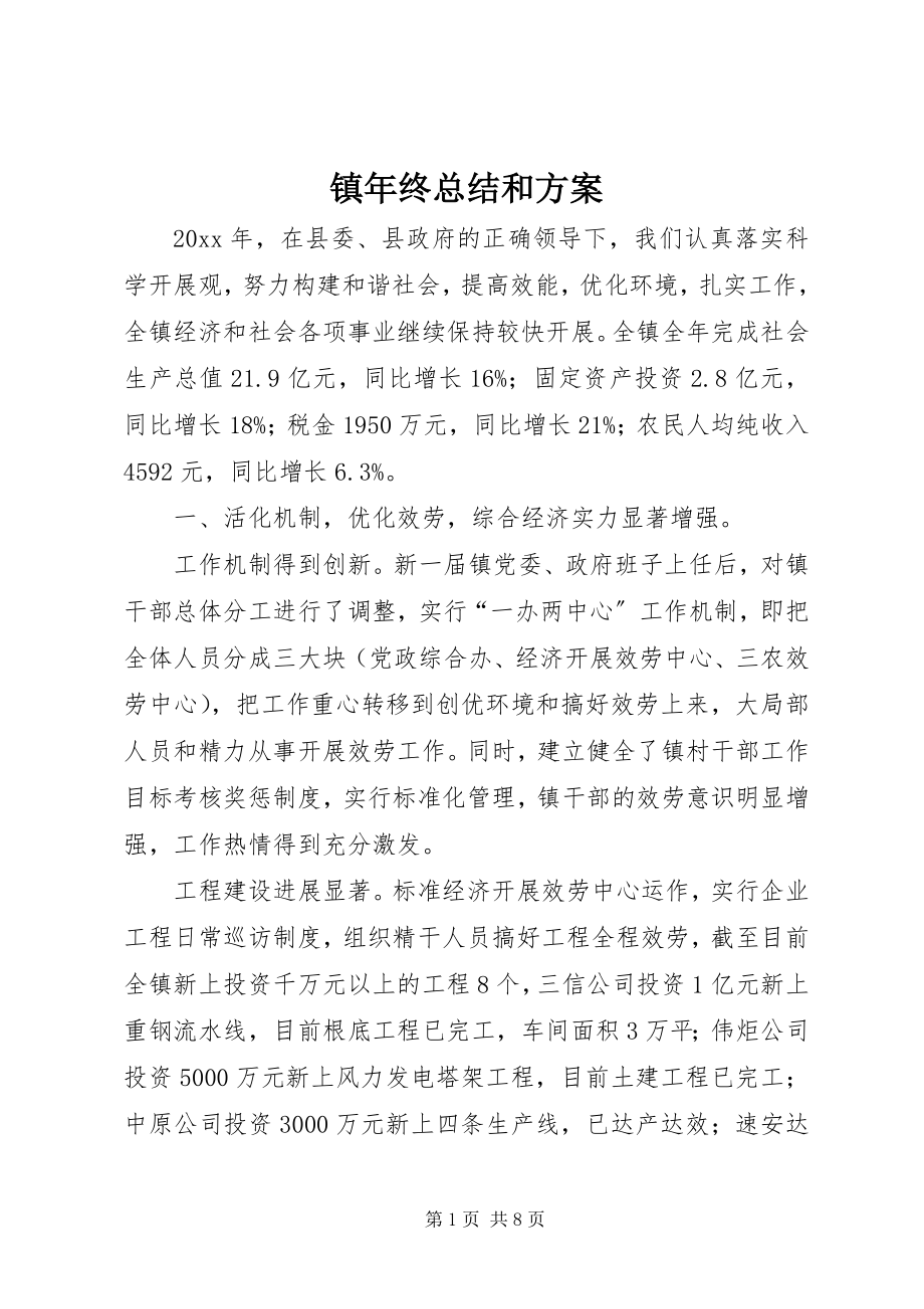 2023年镇年终总结和计划.docx_第1页