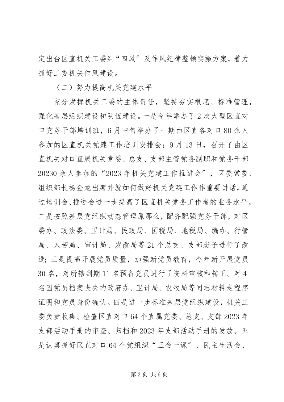 2023年机关工委度工作总结暨度工作谋划.docx_第2页