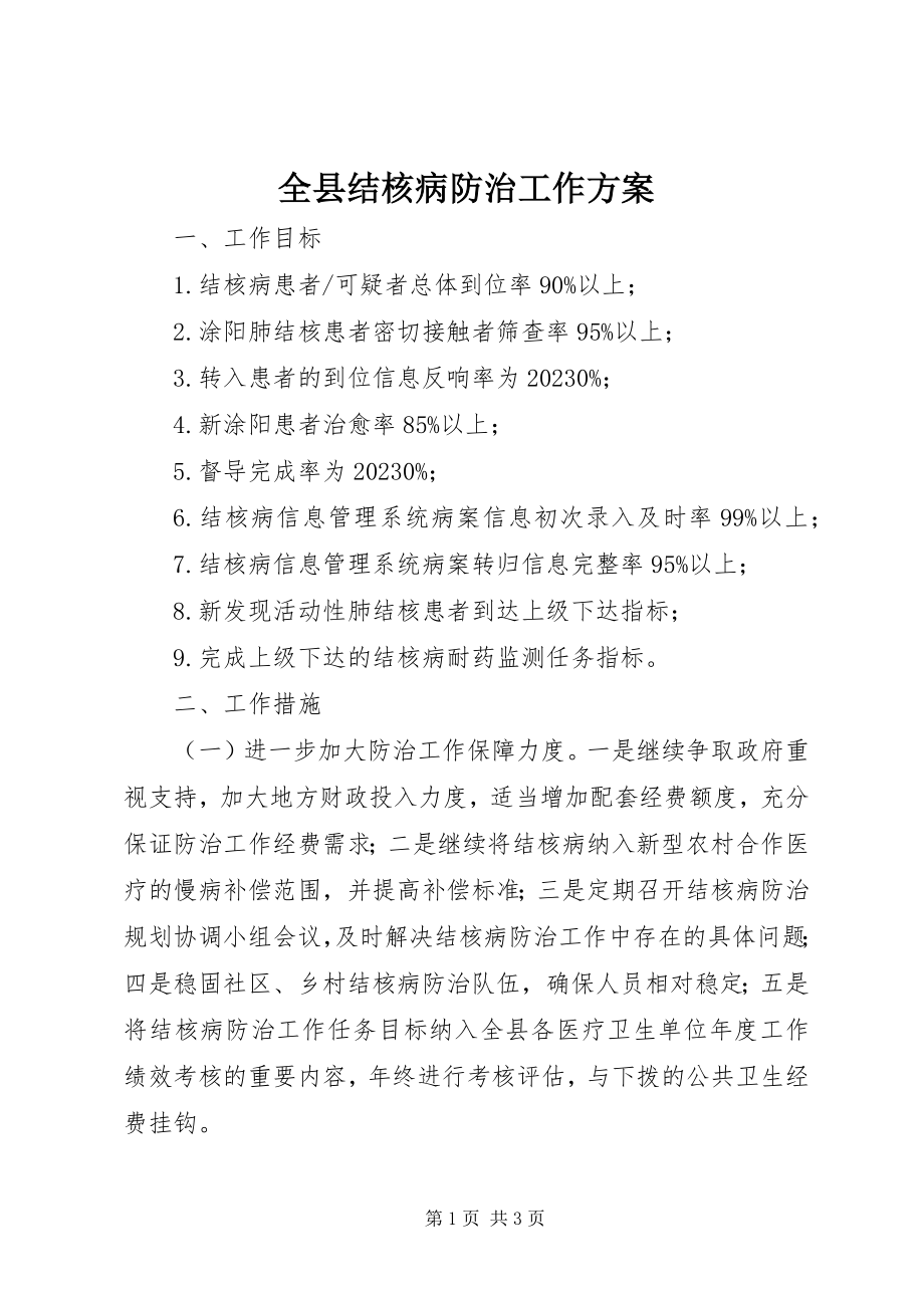 2023年全县结核病防治工作计划.docx_第1页