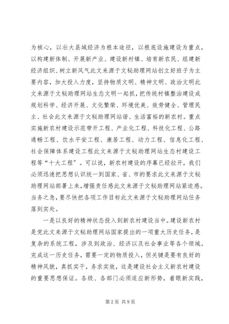 2023年在新农村建设调研时的致辞.docx_第2页