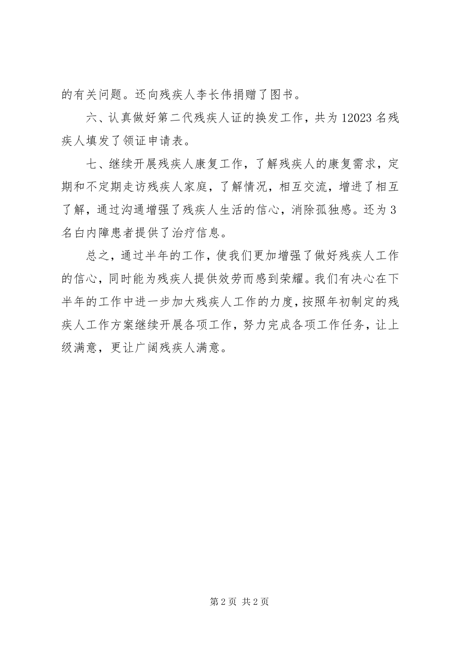 2023年上半年残疾人工作总结总结.docx_第2页