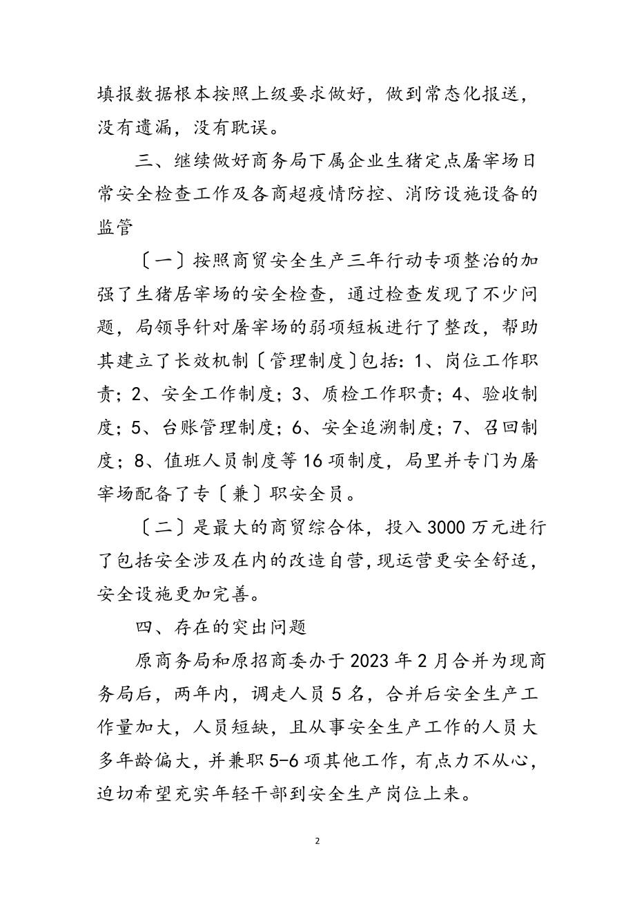 2023年商务局商贸安全百日行动总结范文.doc_第2页