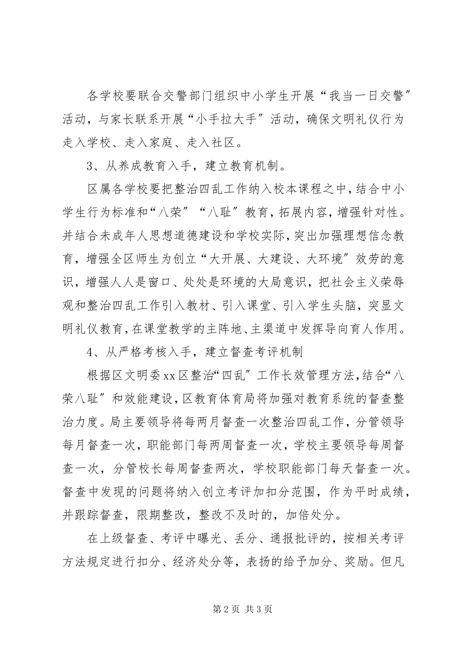 2023年教育局整治“四乱”长效机制实施方案.docx_第2页