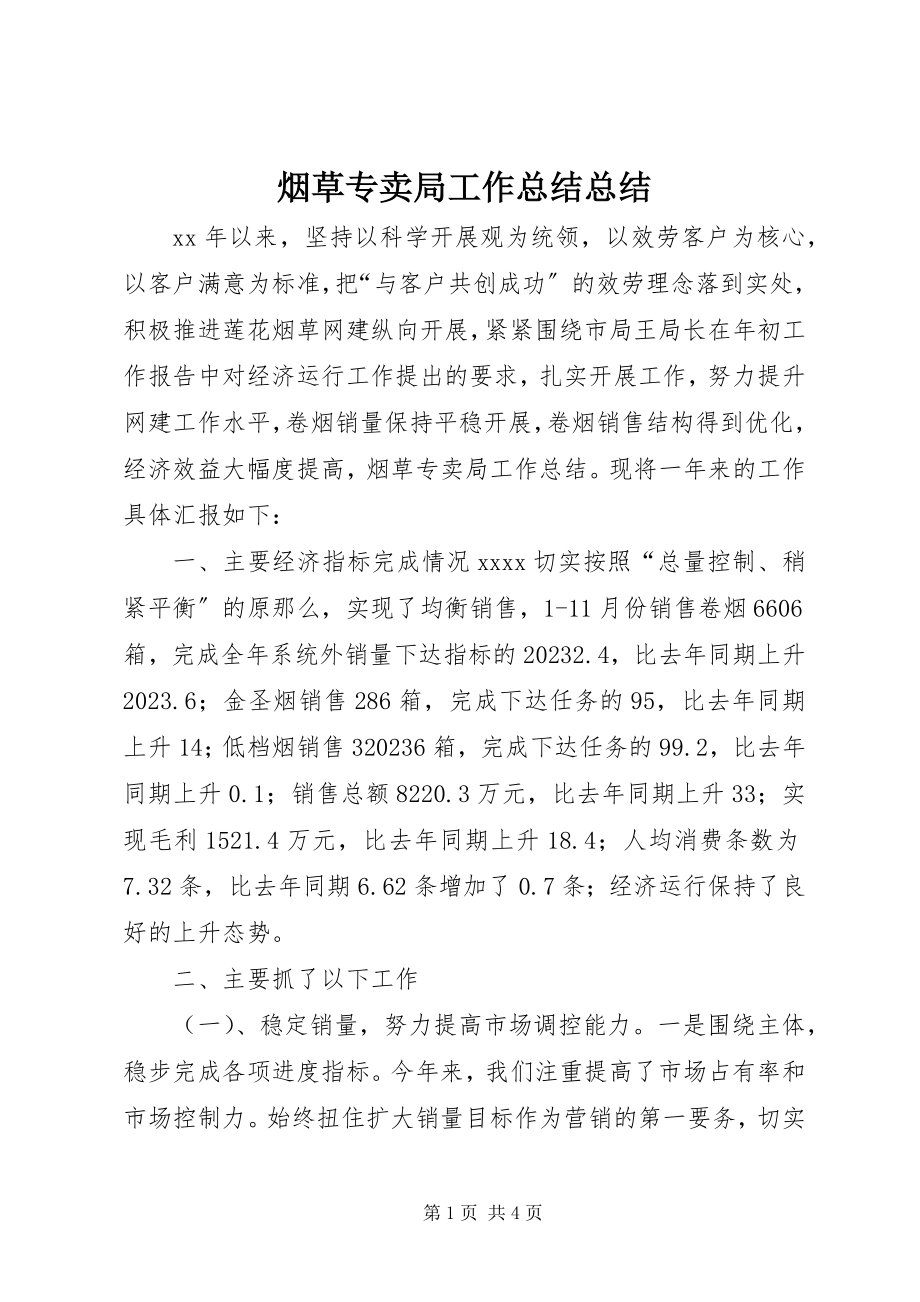 2023年烟草专卖局工作总结总结.docx_第1页