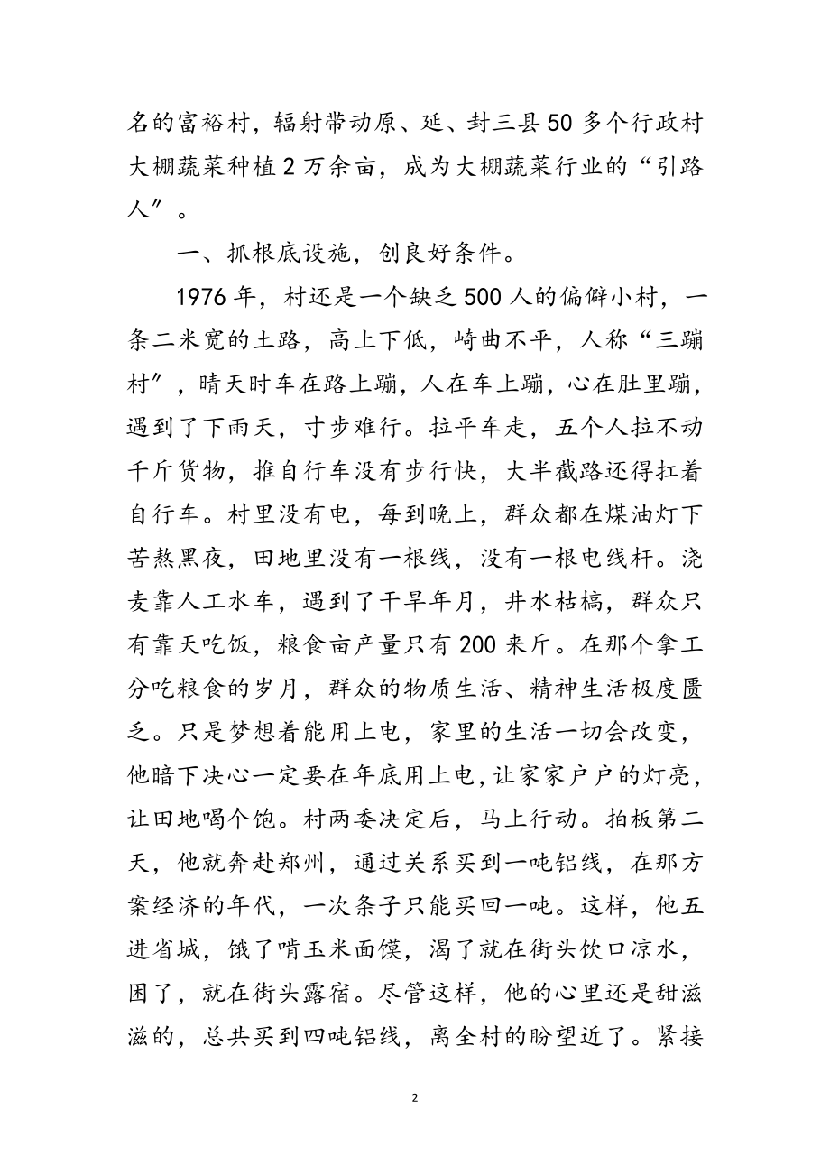 2023年优秀农村党支部书记事迹材料6篇范文.doc_第2页