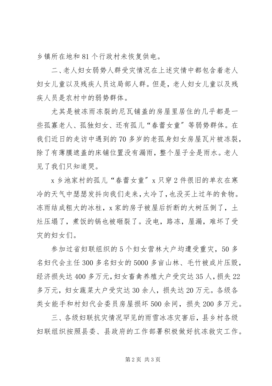 2023年县妇联抗冻救灾工作汇报.docx_第2页