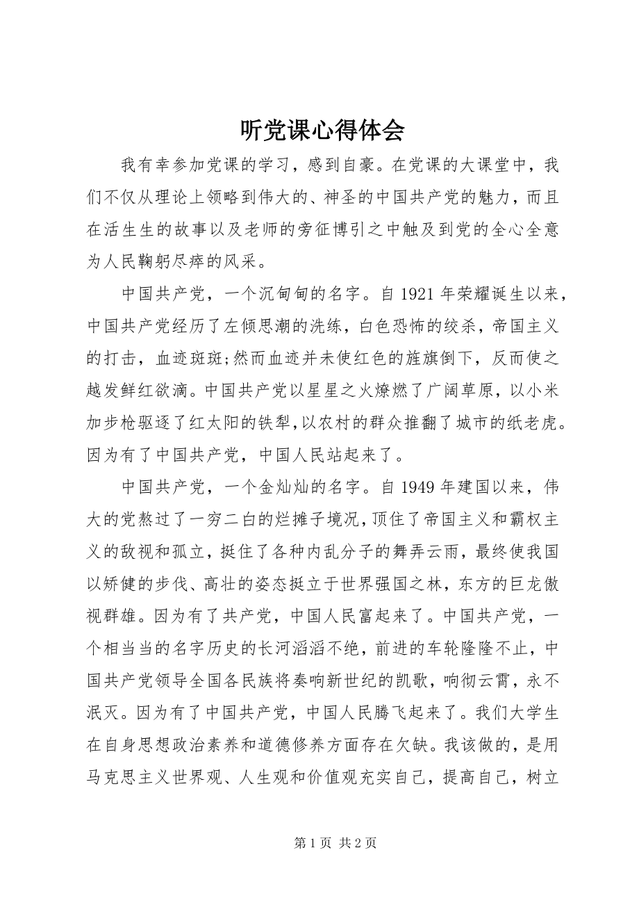 2023年听党课心得体会.docx_第1页