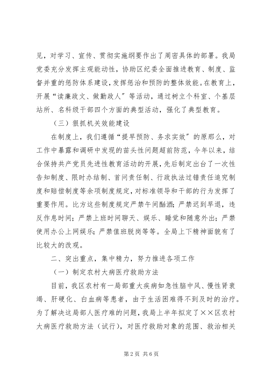 2023年区民政局反腐倡廉工作汇报.docx_第2页