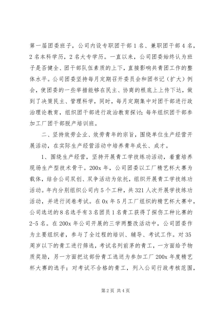 2023年公司申报市五四红旗团委推荐材料.docx_第2页