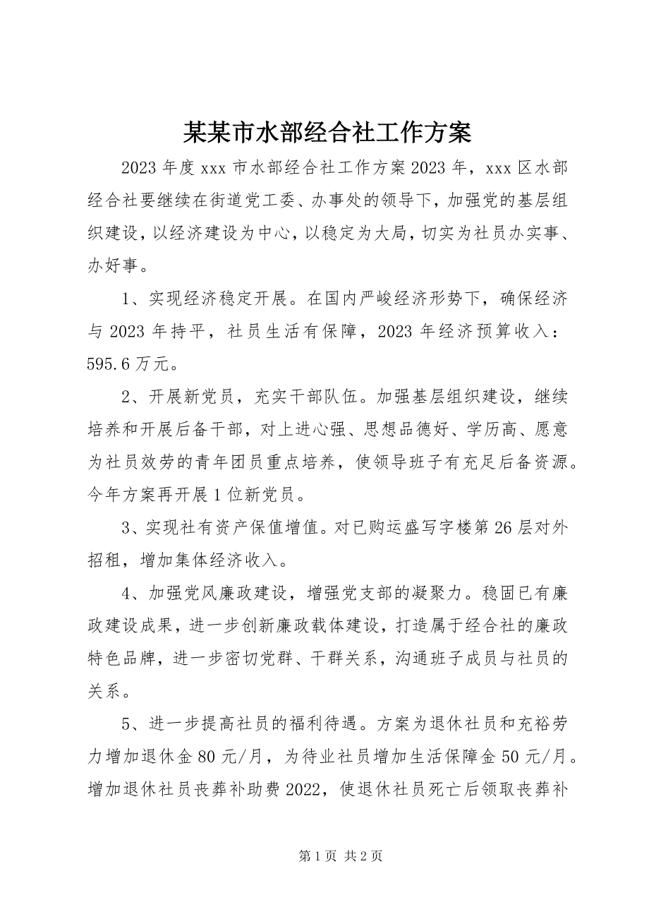 2023年某某市水部经合社工作计划.docx_第1页