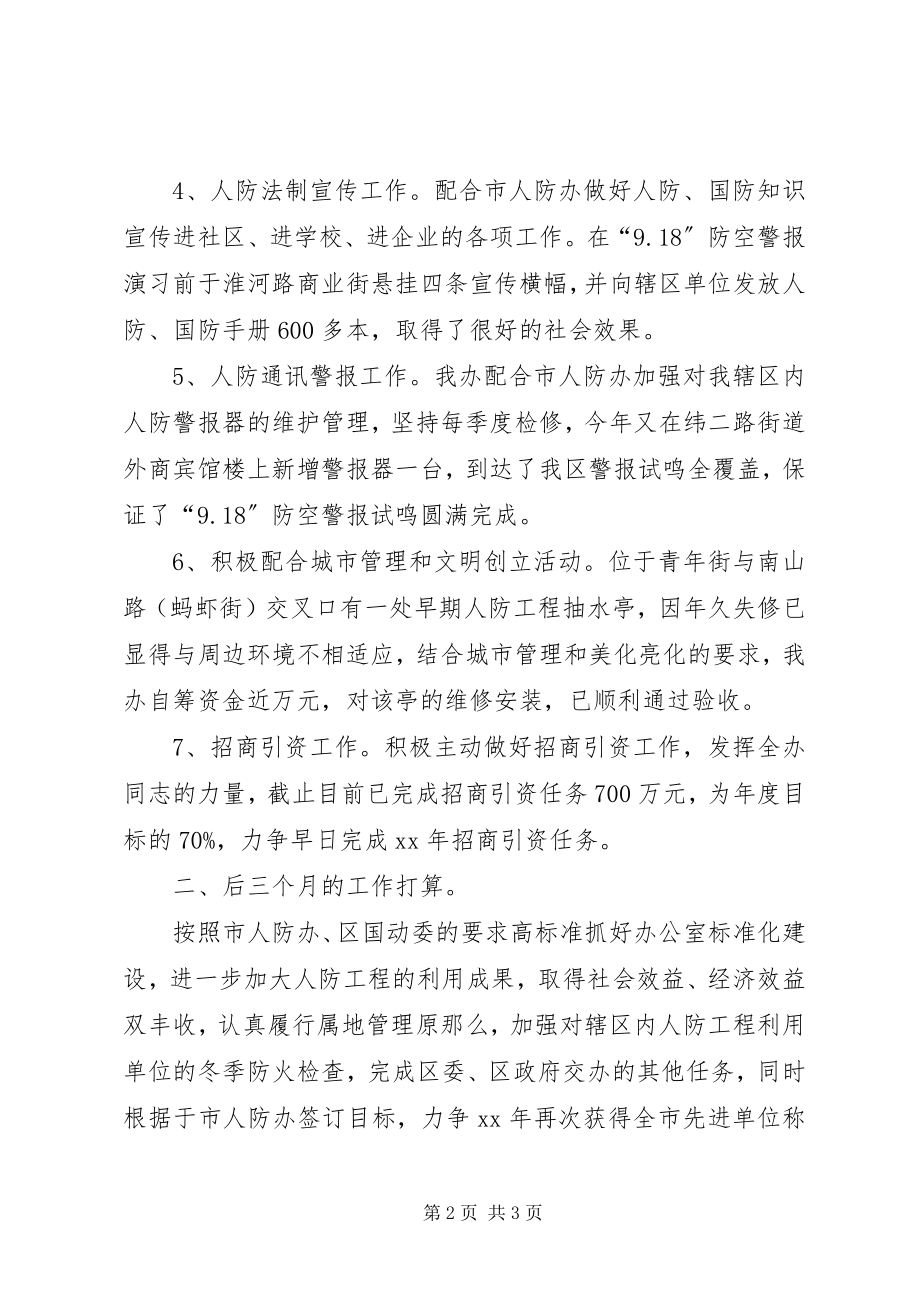 2023年人防办工作总结及工作安排.docx_第2页