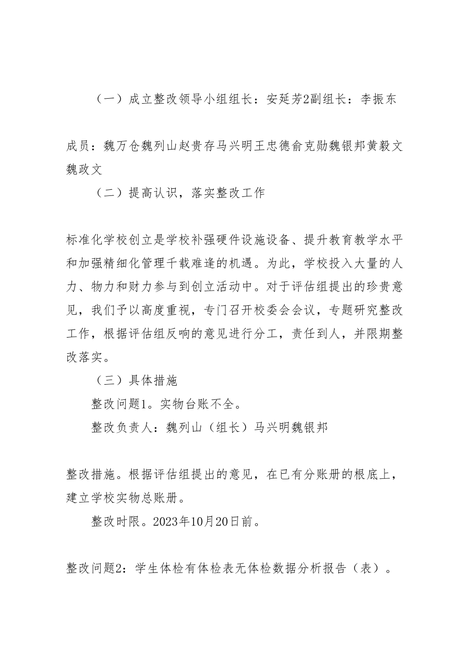 2023年学校评估验收存在问题整改方案合集 .doc_第2页