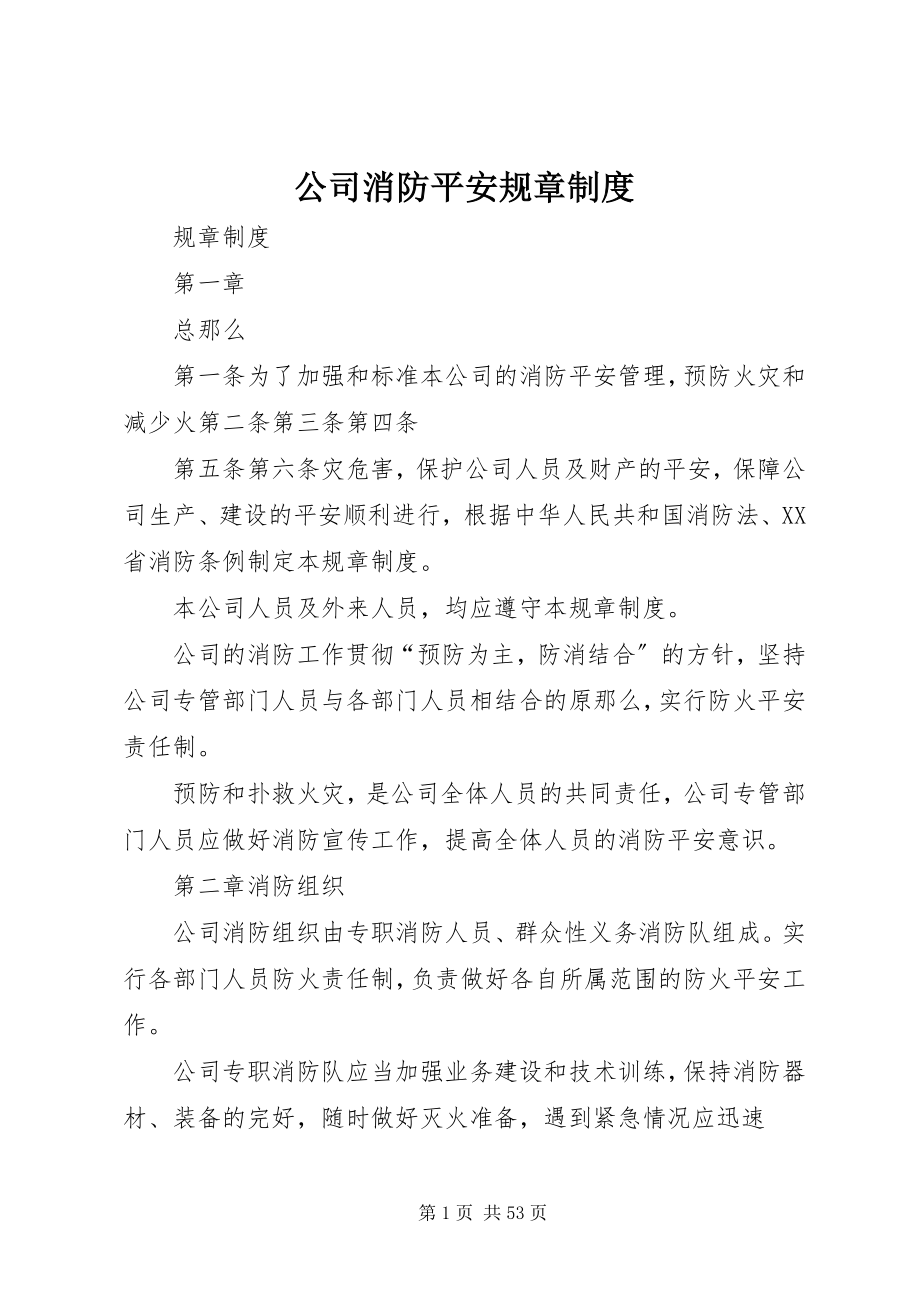 2023年公司消防安全规章制度.docx_第1页