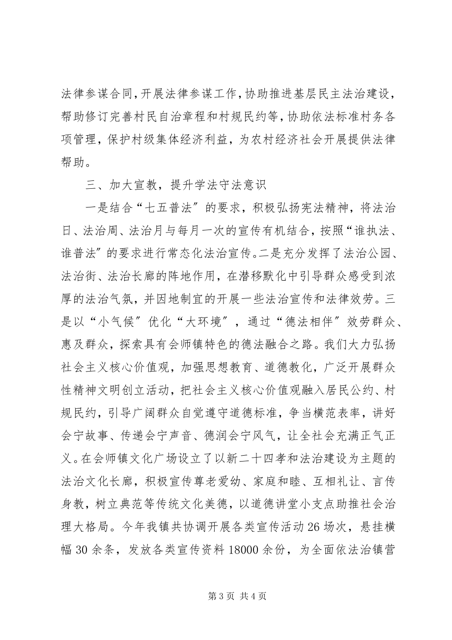 2023年推进全面依法治镇工作讲话材料.docx_第3页