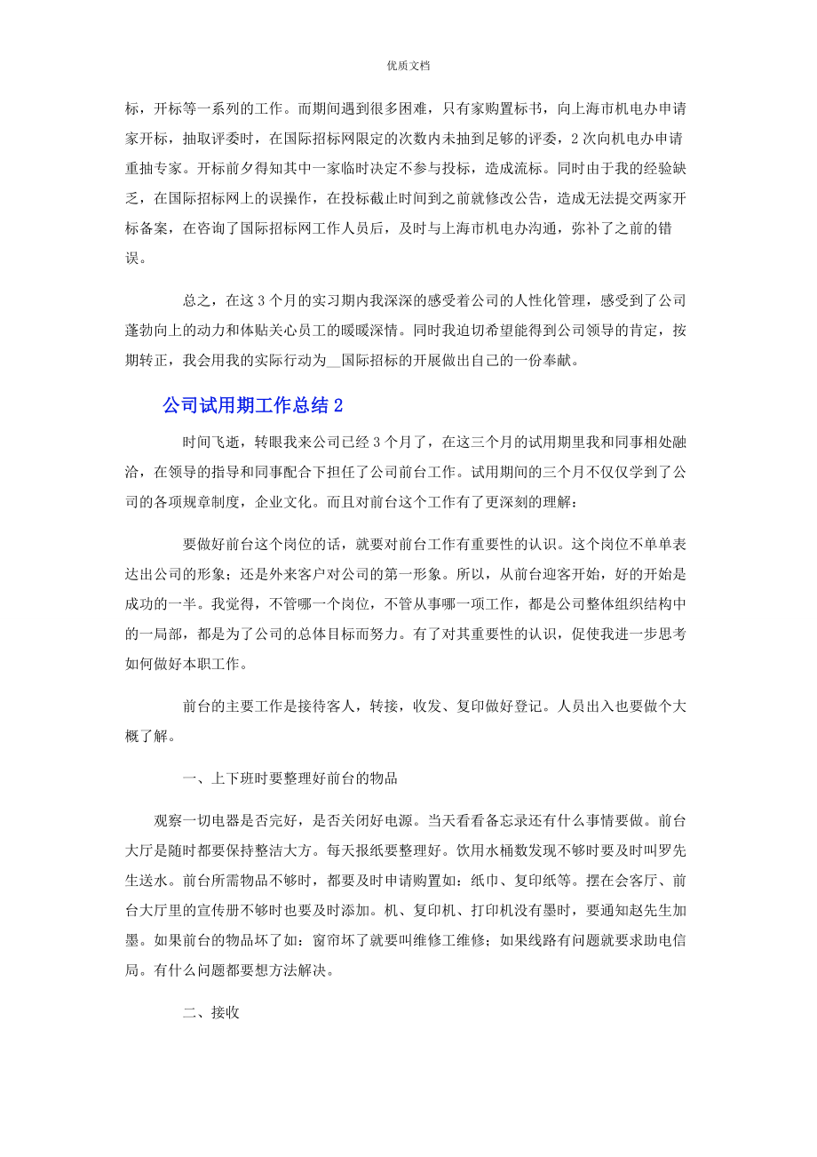 2023年公司试用期工作总结.docx_第2页