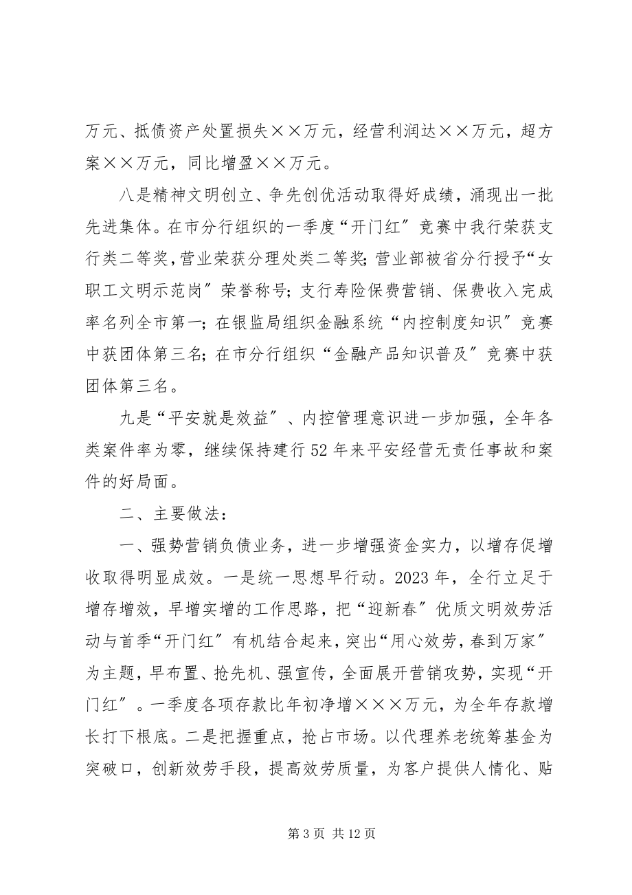 2023年商业银行支行度工作总结2.docx_第3页