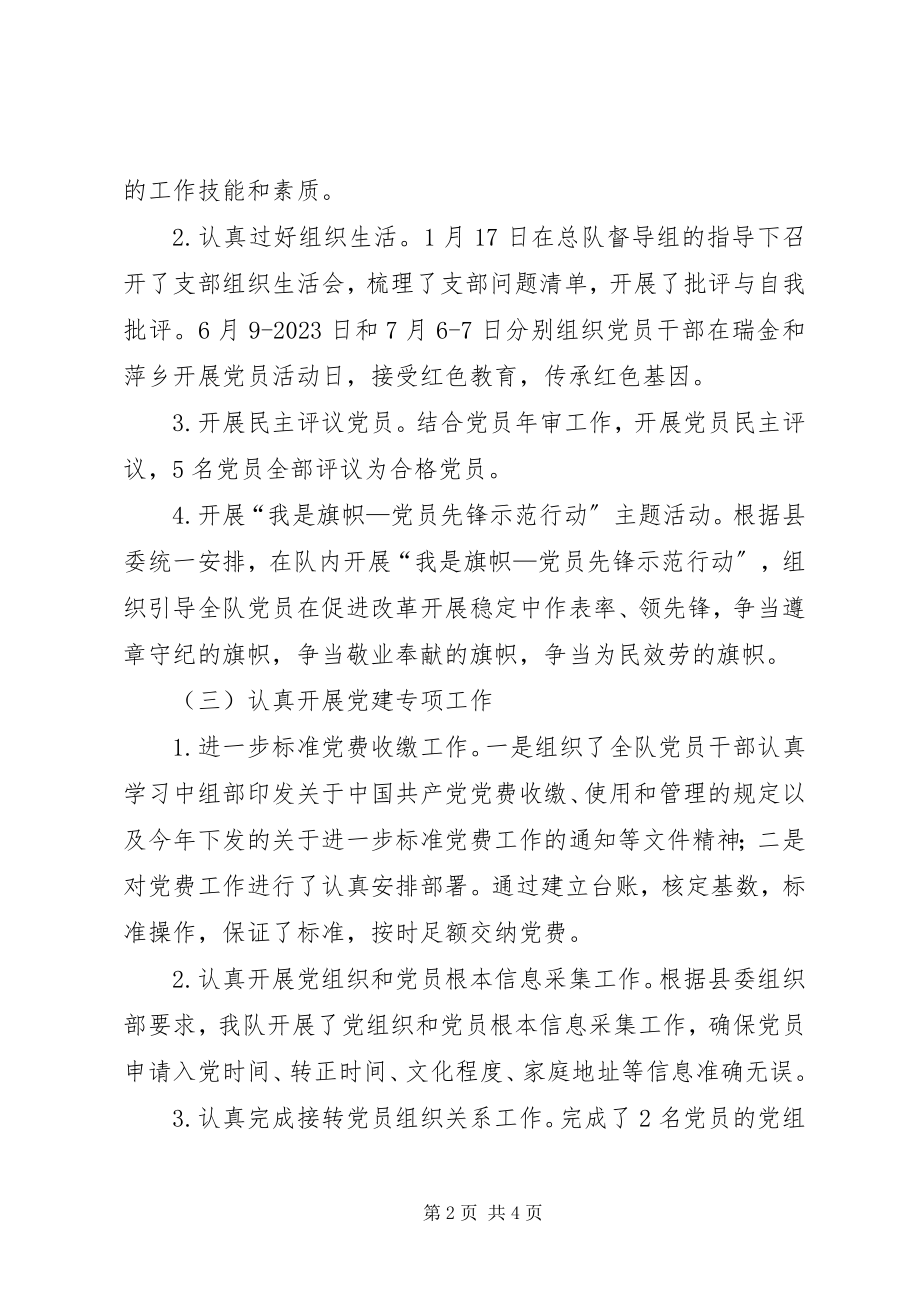 2023年统计调查队党建工作总结.docx_第2页