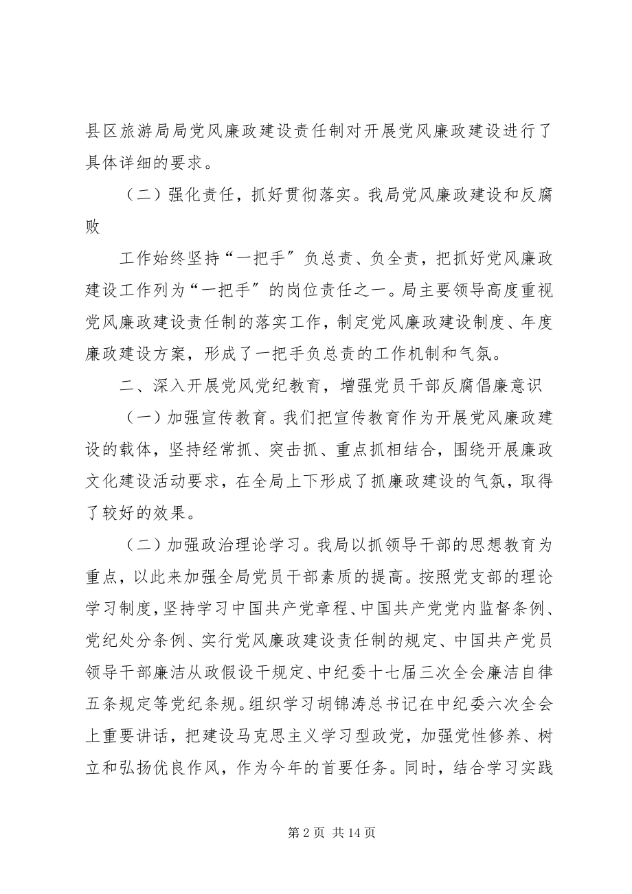 2023年旅游局党风廉政建设责任制工作总结.docx_第2页