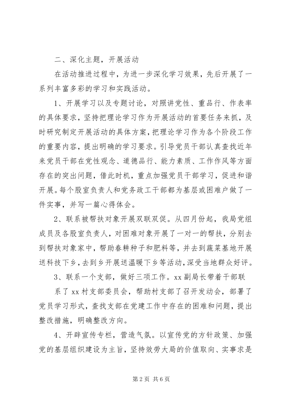 2023年讲党性重品行树形象活动总结.docx_第2页