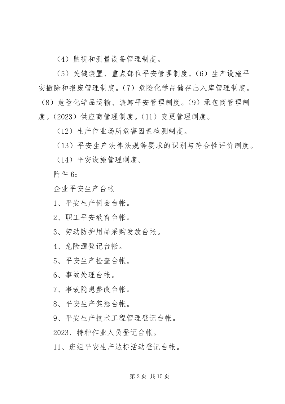 2023年企业应建立的安全生产规章制度.docx_第2页