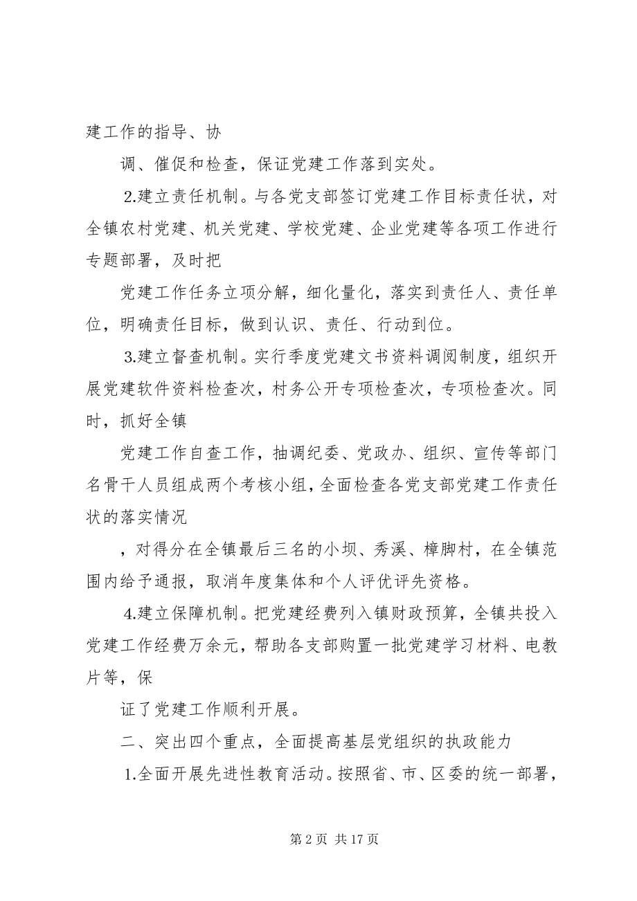 2023年乡镇党建及组织工作总结.docx_第2页