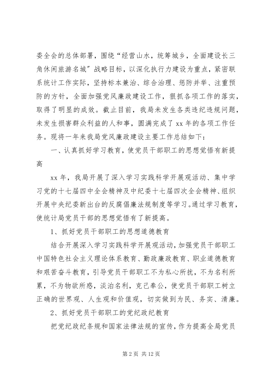 2023年统计局党风廉政工作情况汇报.docx_第2页