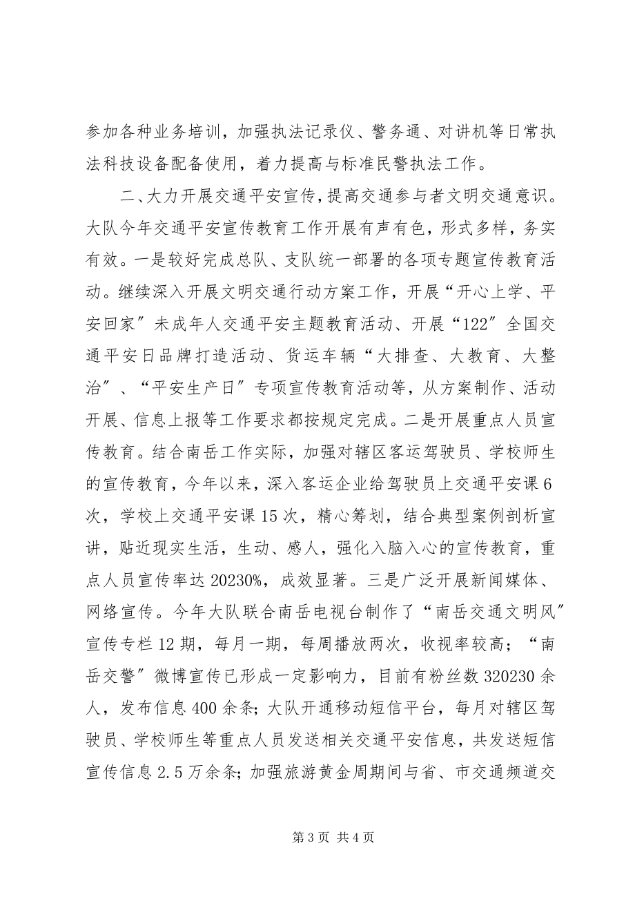 2023年交警大队度行政执法工作总结.docx_第3页