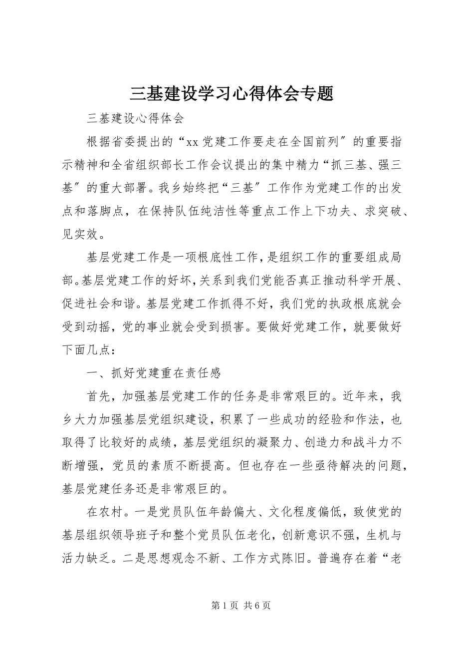 2023年三基建设学习心得体会专题.docx_第1页