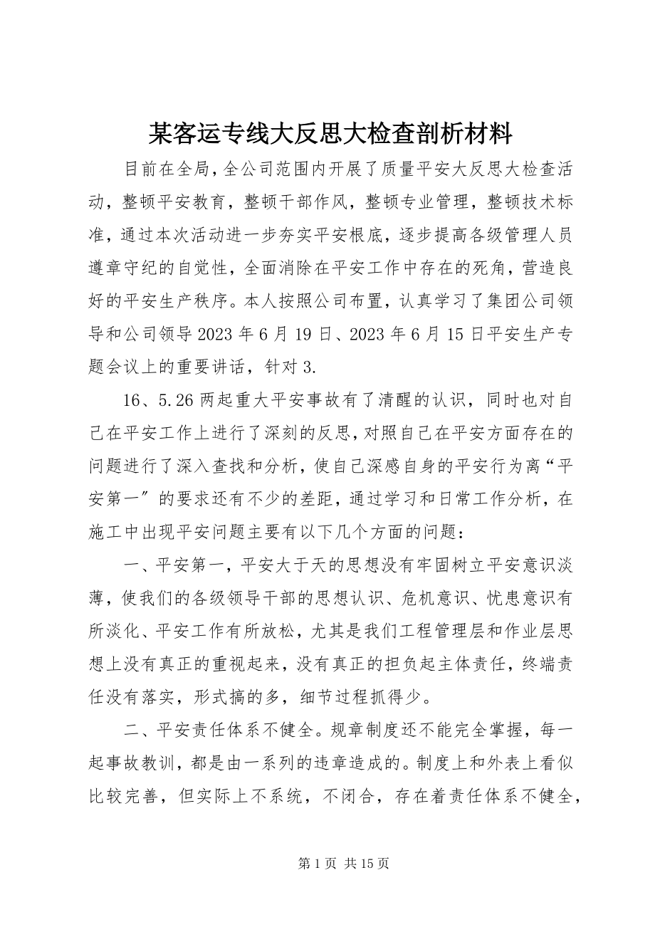 2023年某客运专线大反思大检查剖析材料.docx_第1页