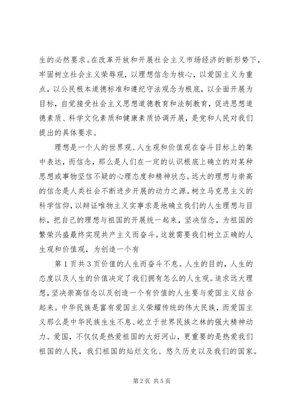 2023年思想道德修养与法律基础学习总结.docx_第2页