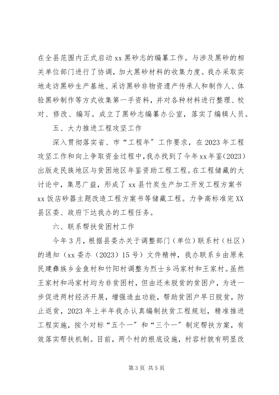 2023年县志办上半年工作总结及下半年计划.docx_第3页