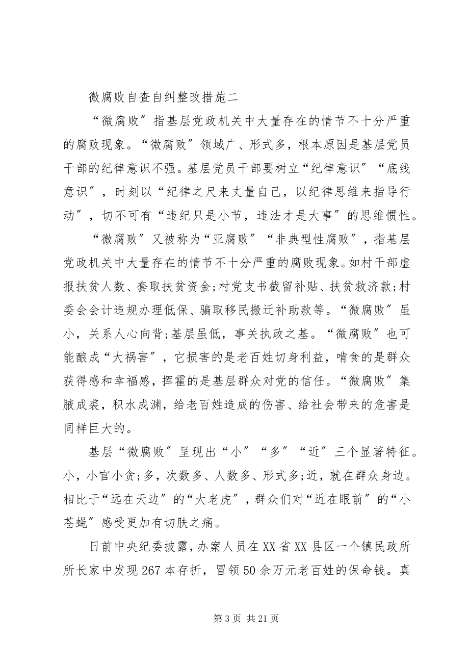 2023年微腐败自查自纠整改措施一5篇.docx_第3页