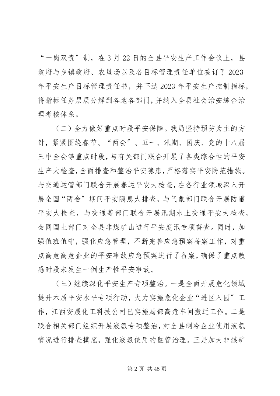 2023年安全生产监督管理局的工作总结新编.docx_第2页