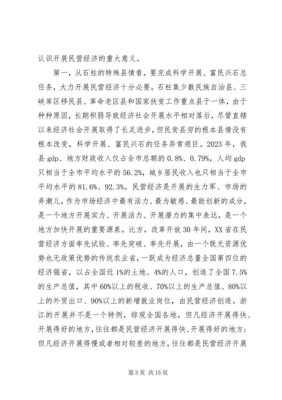 2023年全县民营经济工作会议致辞.docx_第3页