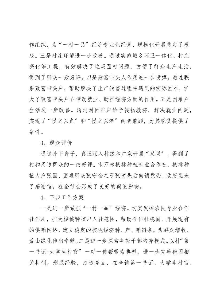 2023年党委副书记双联工作先进材料.docx_第3页