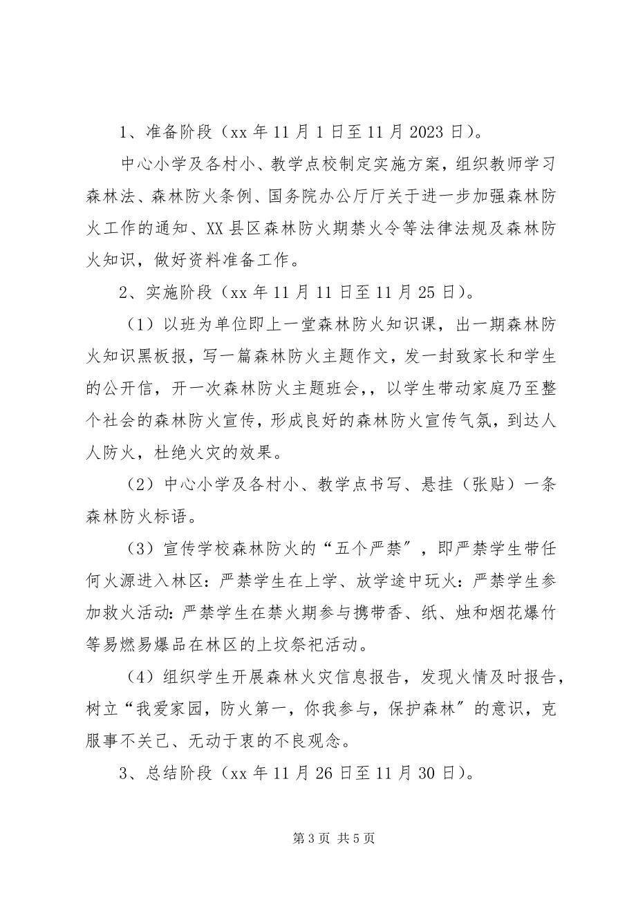 2023年森林防火宣传教育活动的实施方案.docx_第3页