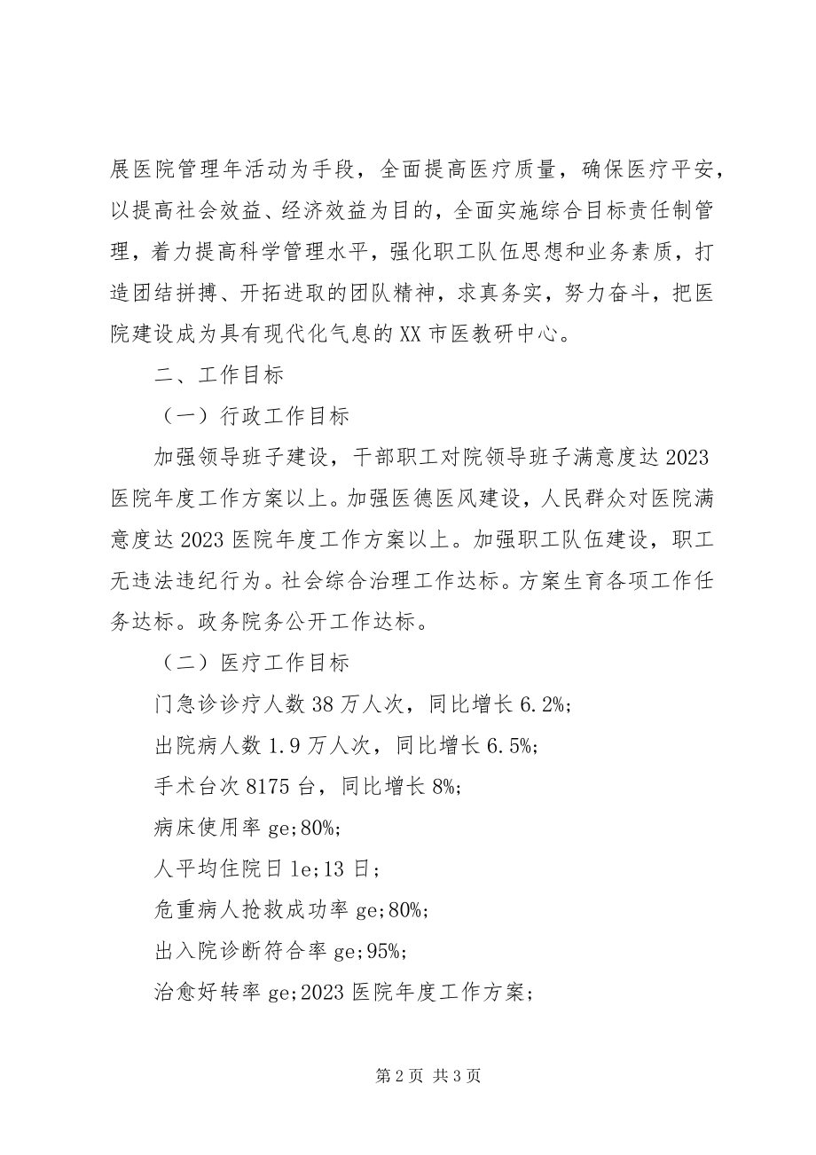 2023年医院的度工作计划.docx_第2页