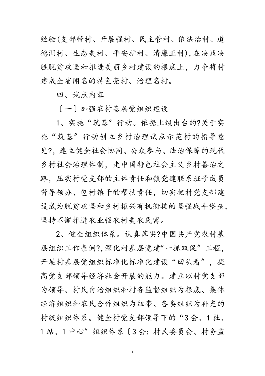 2023年乡村治理体系建设试点方案范文.doc_第2页