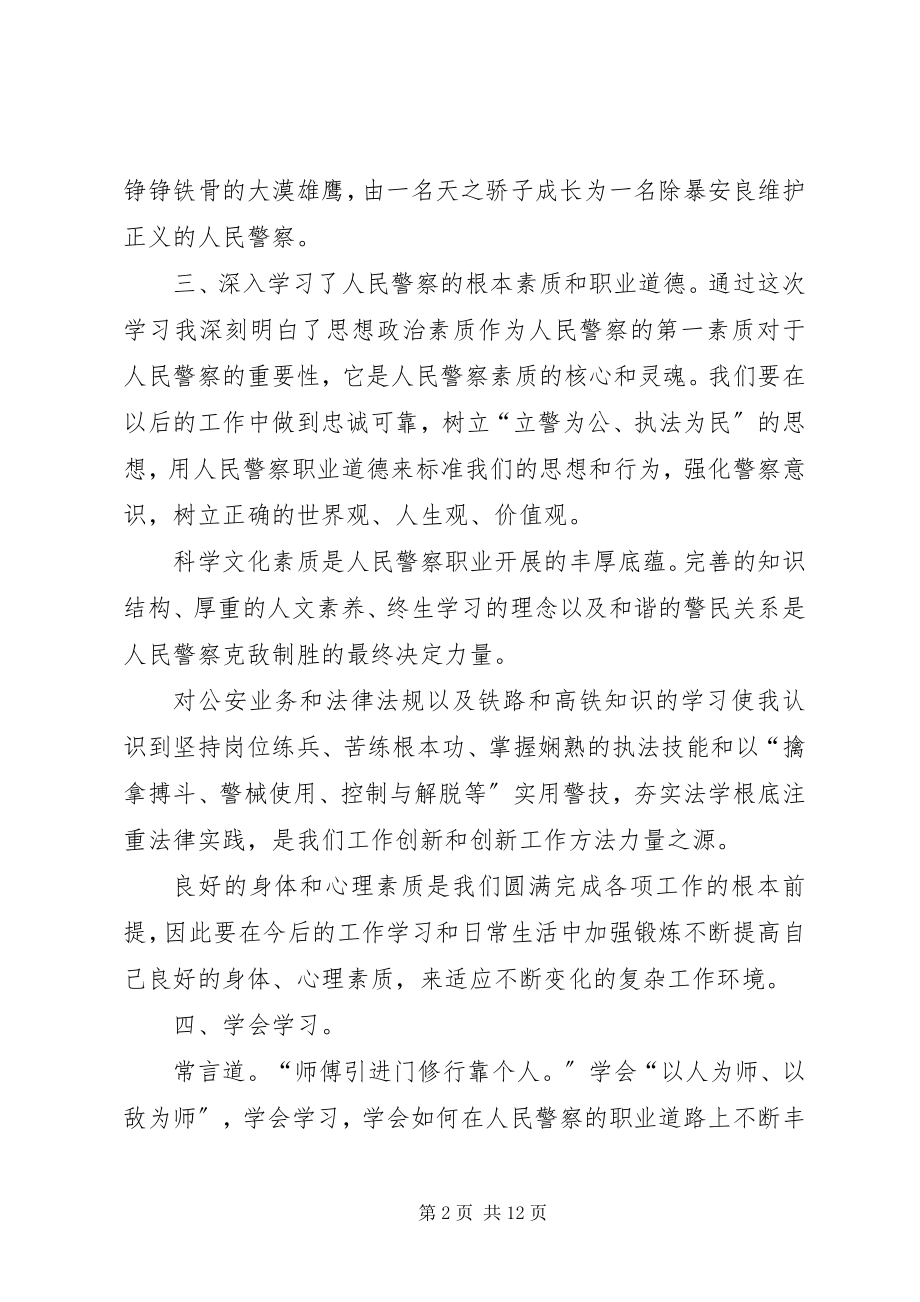 2023年入警培训自我鉴定精彩.docx_第2页