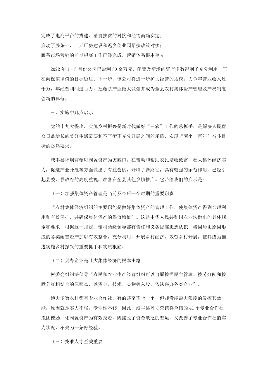 2023年盘活闲置资产壮大集体经济助力乡村振兴.docx_第3页