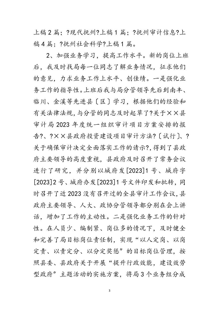 2023年审计局干部科学发展观发言材料范文.doc_第3页