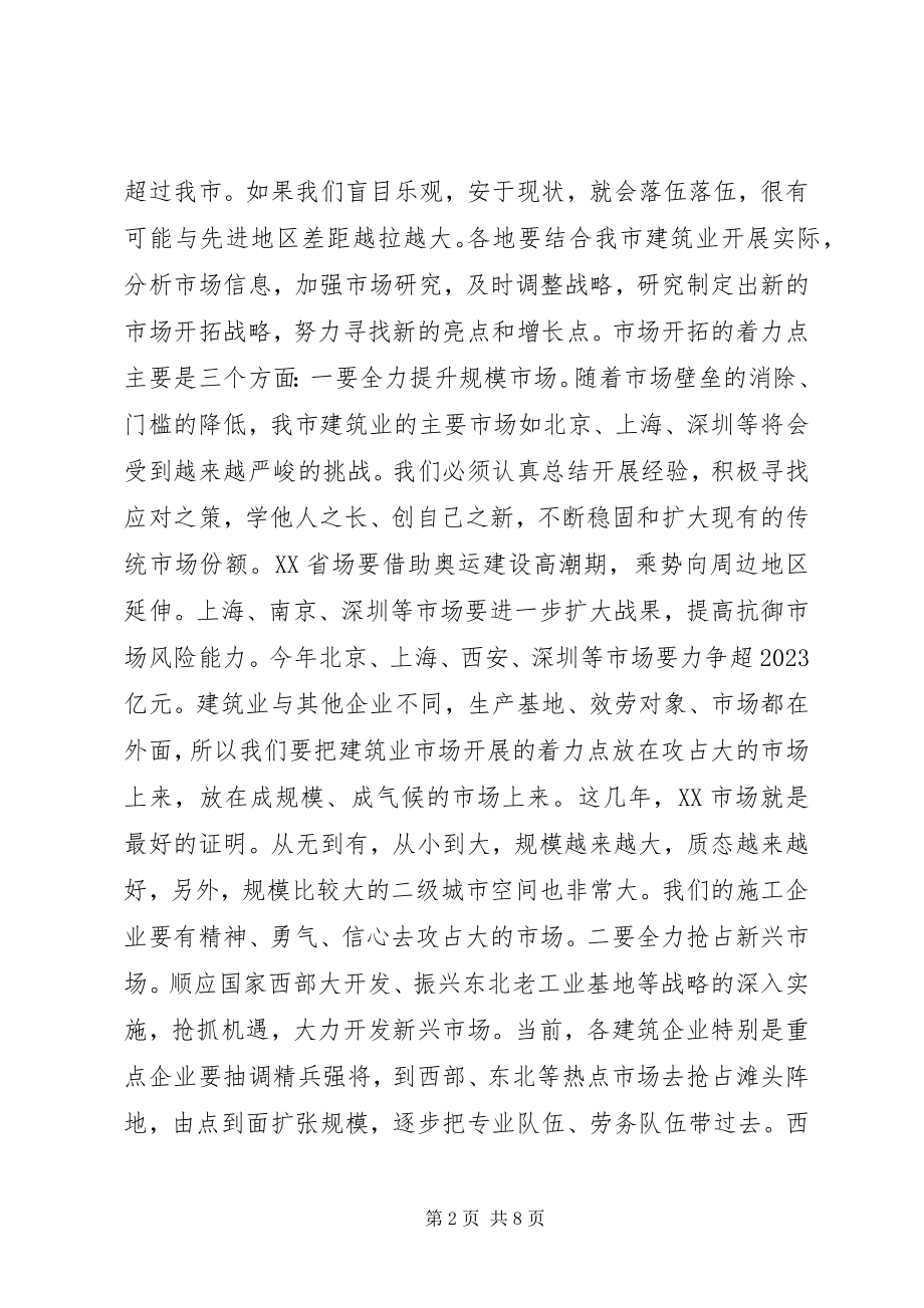 2023年在全市建筑业工作会议上的致辞1.docx_第2页