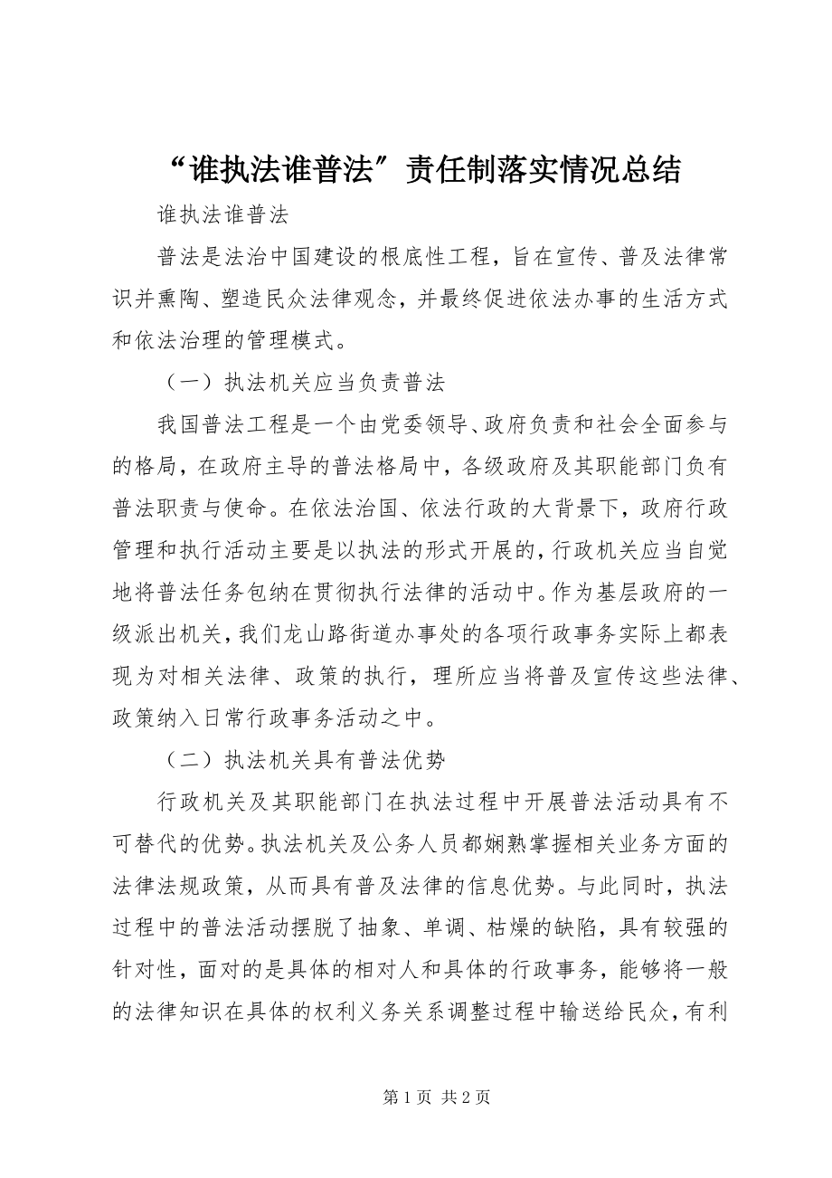 2023年谁执法谁普法责任制落实情况总结.docx_第1页