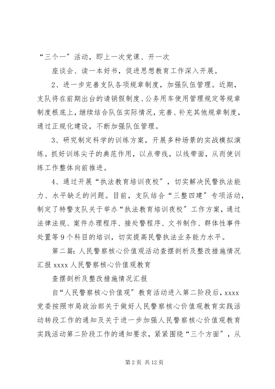 2023年人民警察核心价值观活动查摆剖析及整改措施情况汇报.docx_第2页