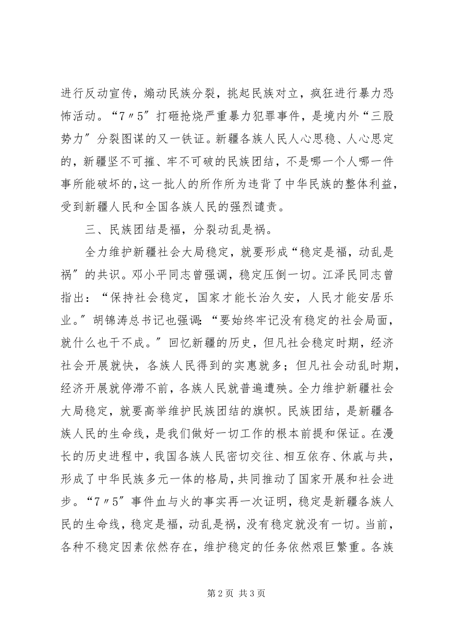 2023年维护民族团结维护社会稳定集中学习心得体会2.docx_第2页