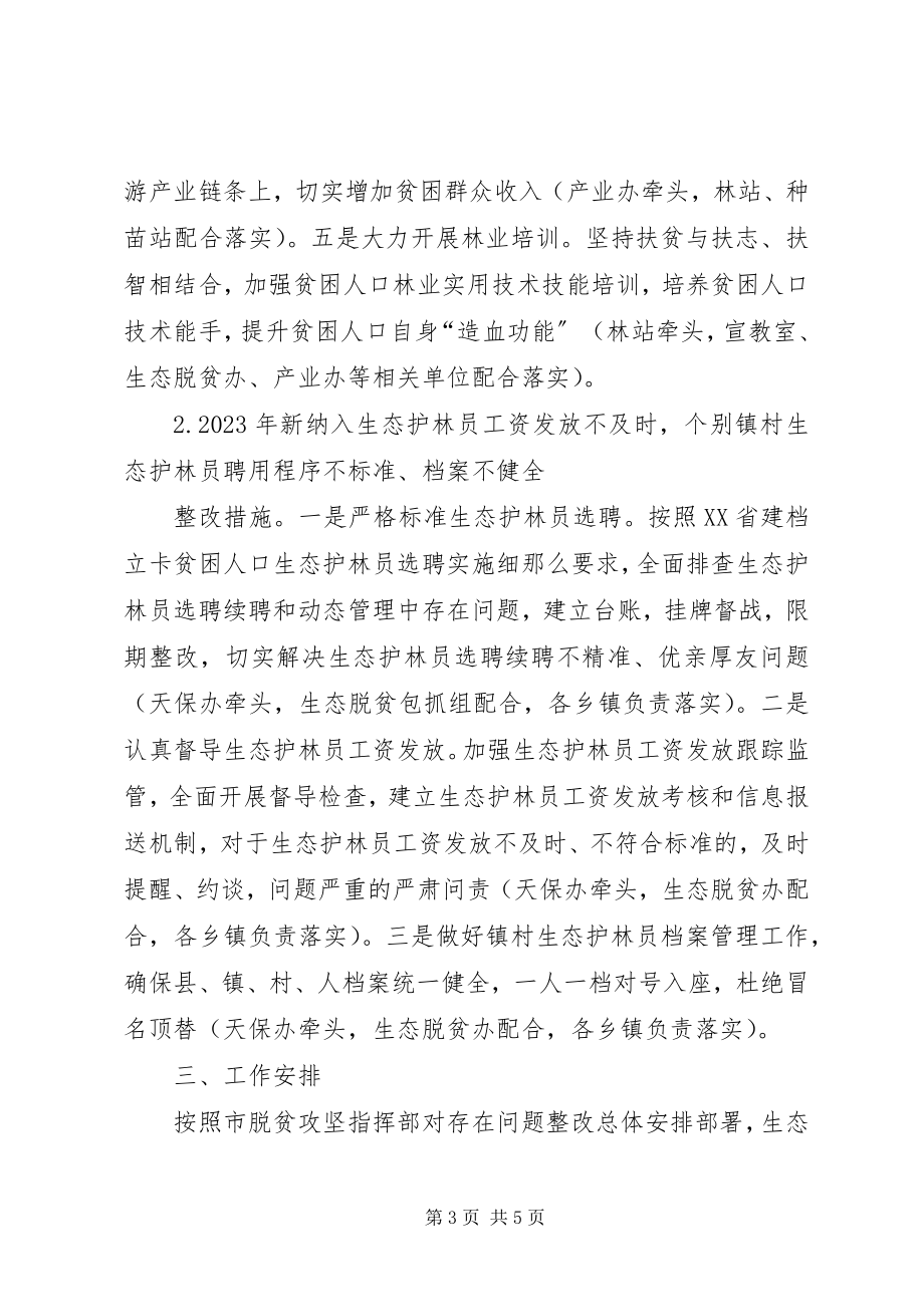 2023年生态脱贫存在问题的整改方案.docx_第3页