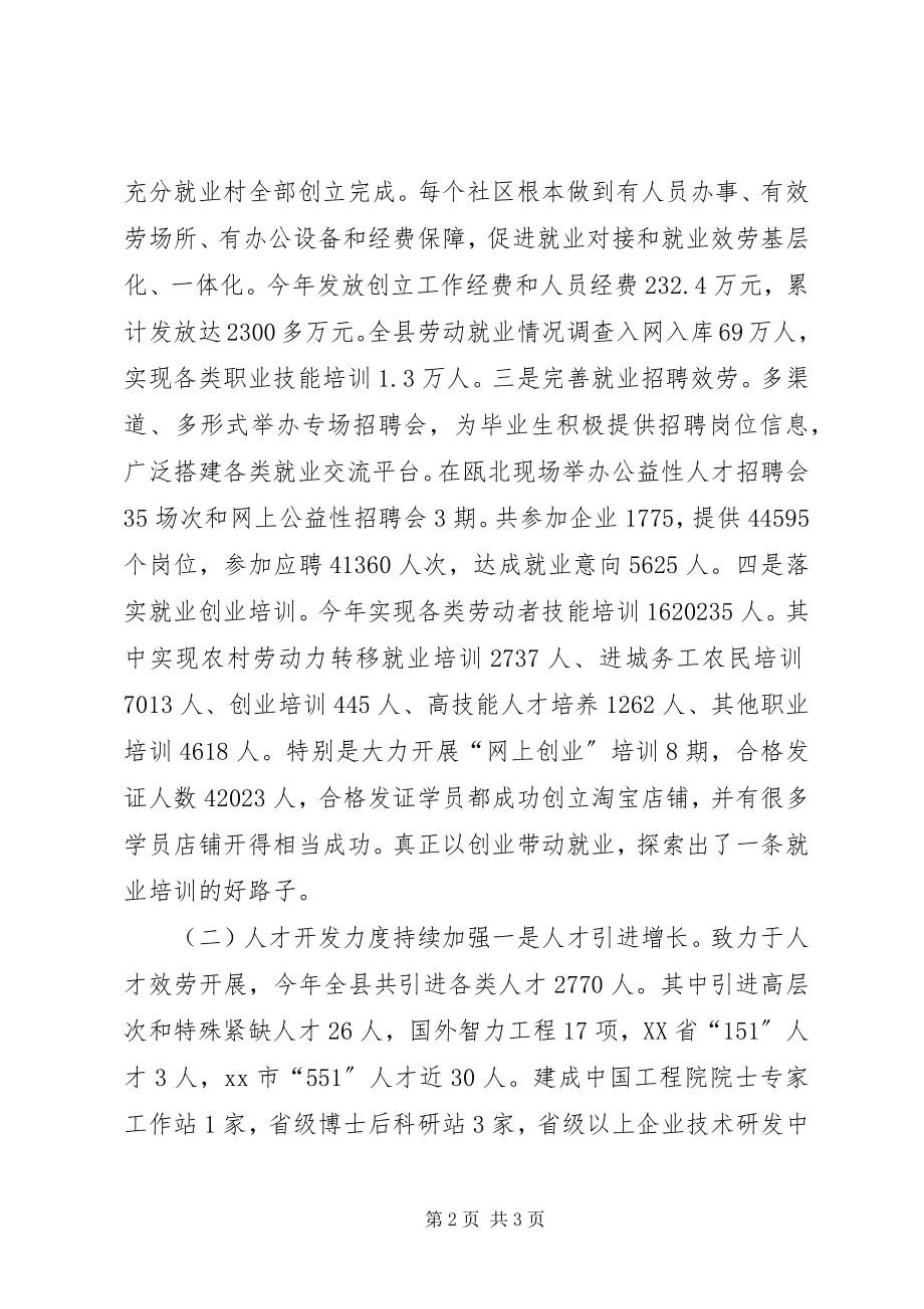 2023年人社局年度人才服务工作总结.docx_第2页