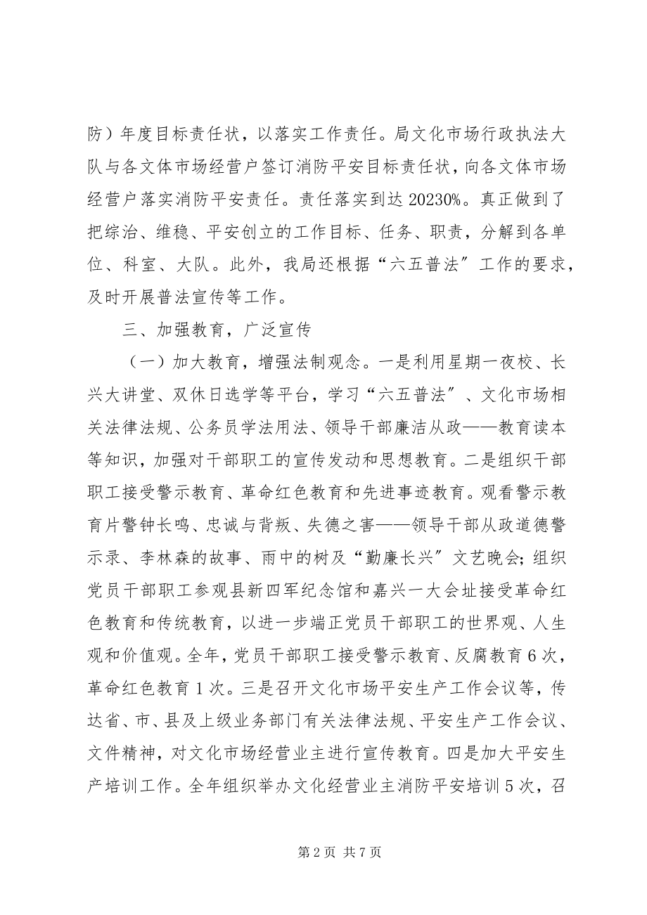 2023年文广新局年度综治工作总结.docx_第2页